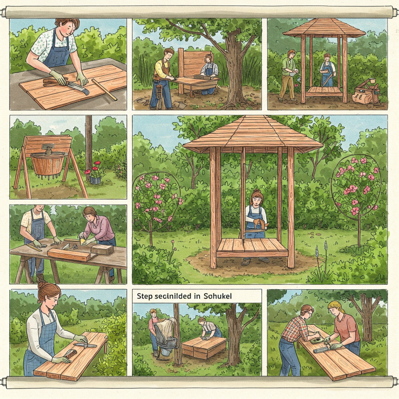 DIY Gartenschaukel aus robustem Holz, gebaut mit Hellweg-Materialien