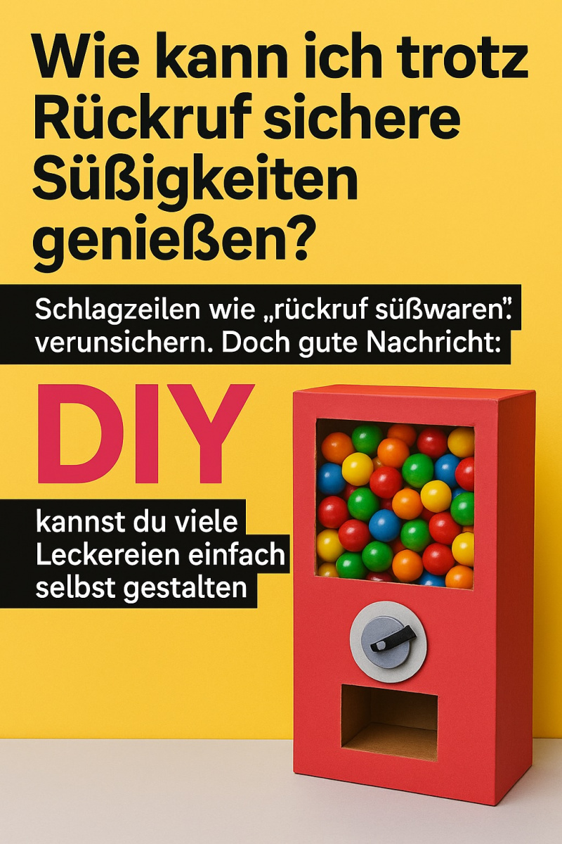 Selbstgebauter Süßigkeiten-Automat mit bunten Bonbons