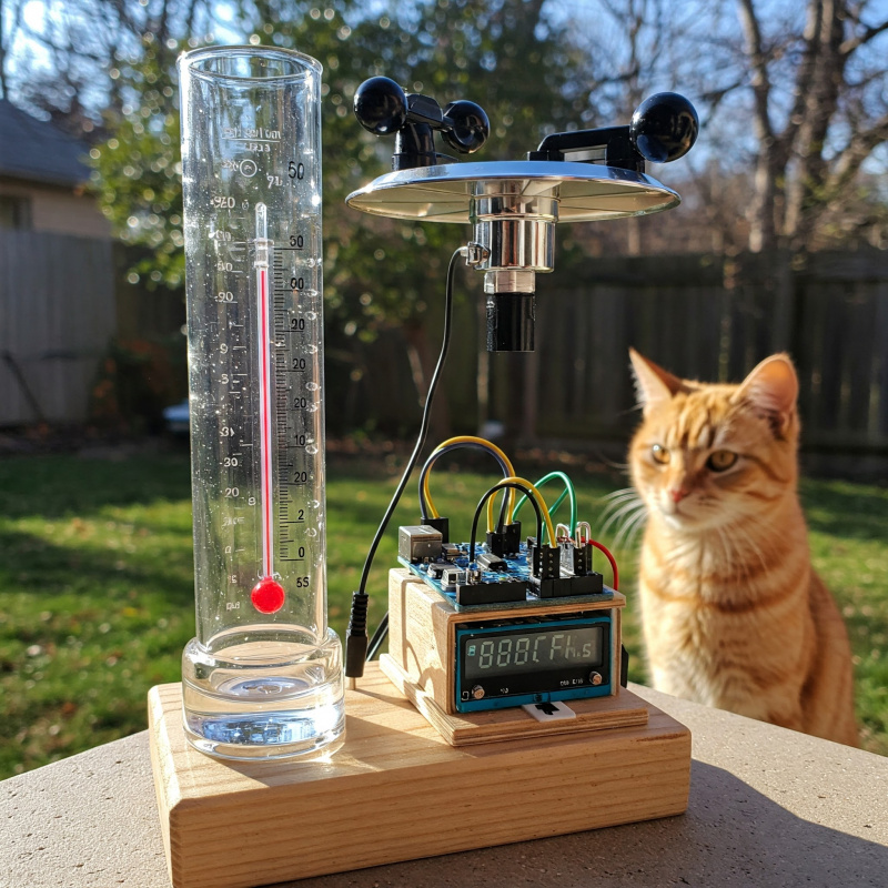 DIY-Wetterstation mit einfachen Mitteln und einer Katze